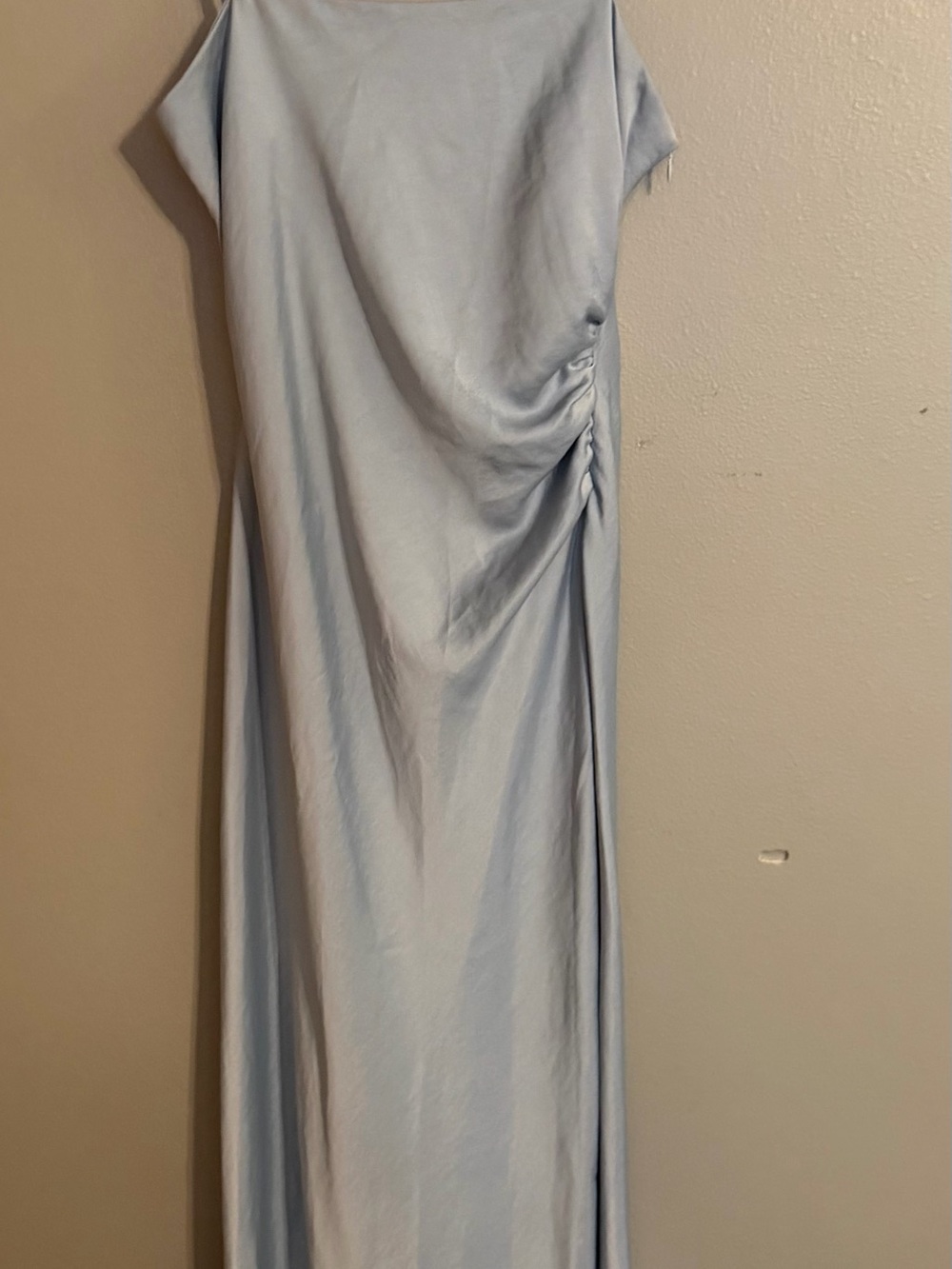 House of Harlow 1960 Pale Blue Ruched Side Maxi Dress
